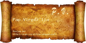 Pap Virgília névjegykártya